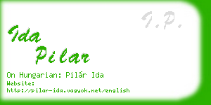 ida pilar business card
